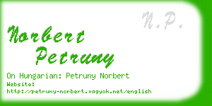 norbert petruny business card